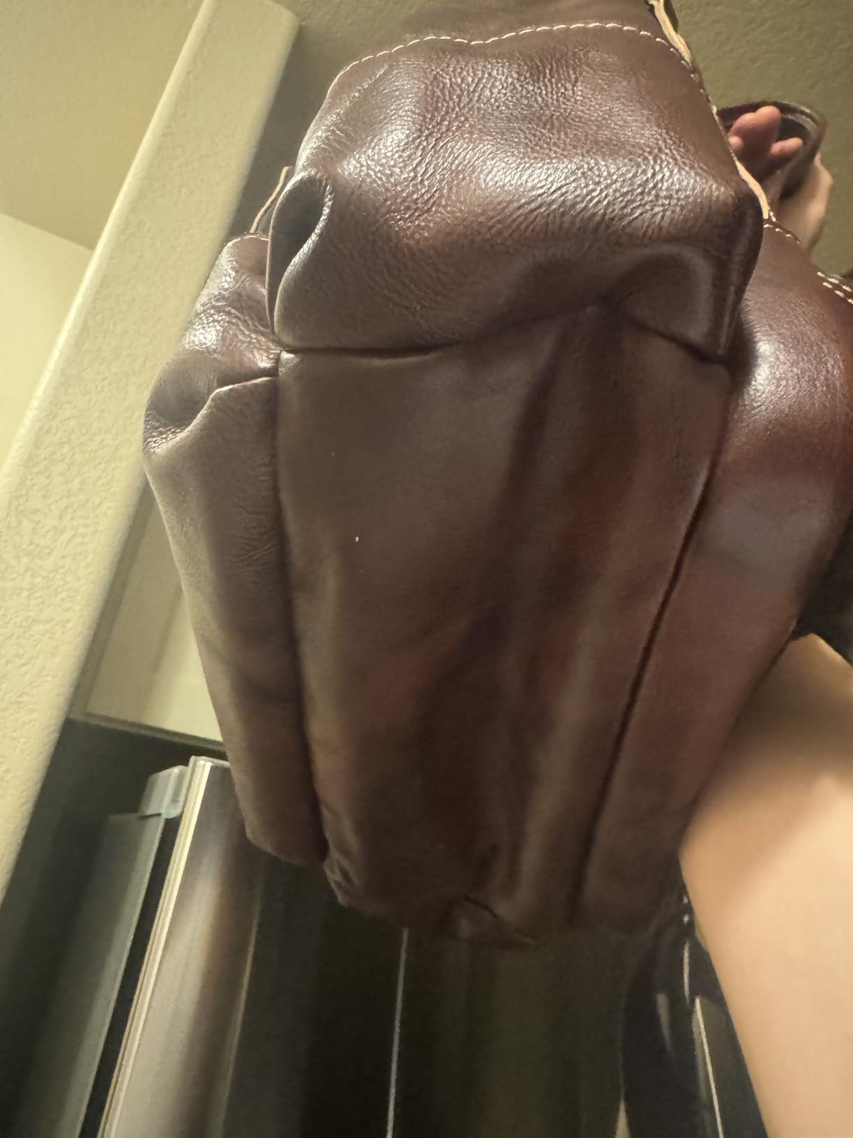LANNSYNE Full Grain Leather Backpack For Men, Fits 16