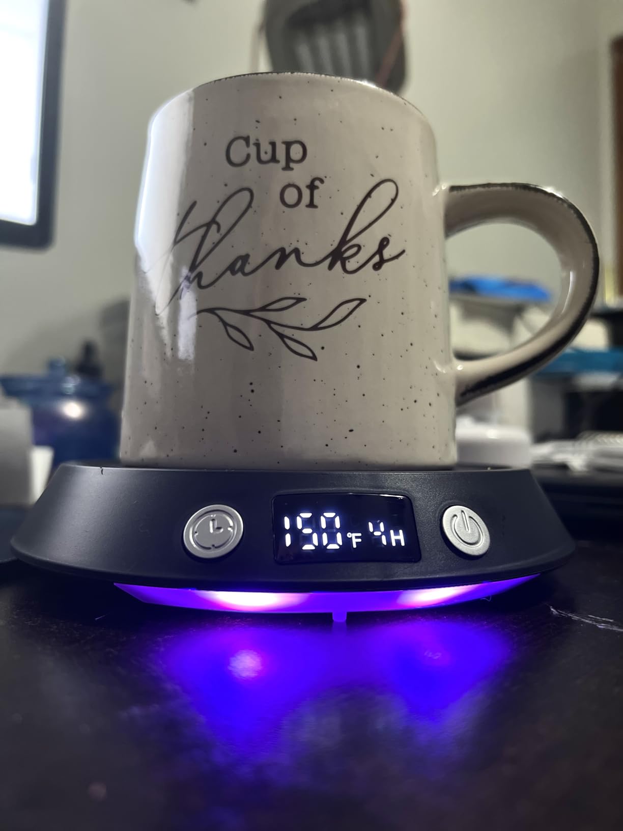 Kepwam Mug Warmer for Desk, Coffee Warmer with 3 Temp Settings & 2-9H Timer customer photo 2