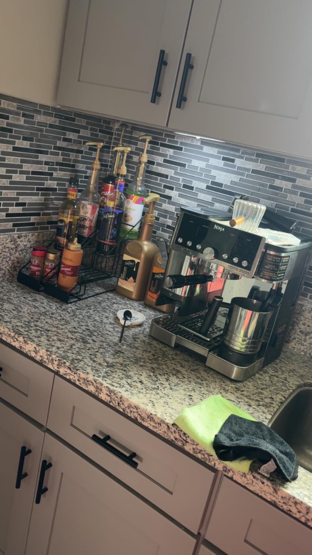 Coffee Syrup Rack, 2 Pack Coffee Bar Organizer for Torani & Monin Bottles customer photo 1