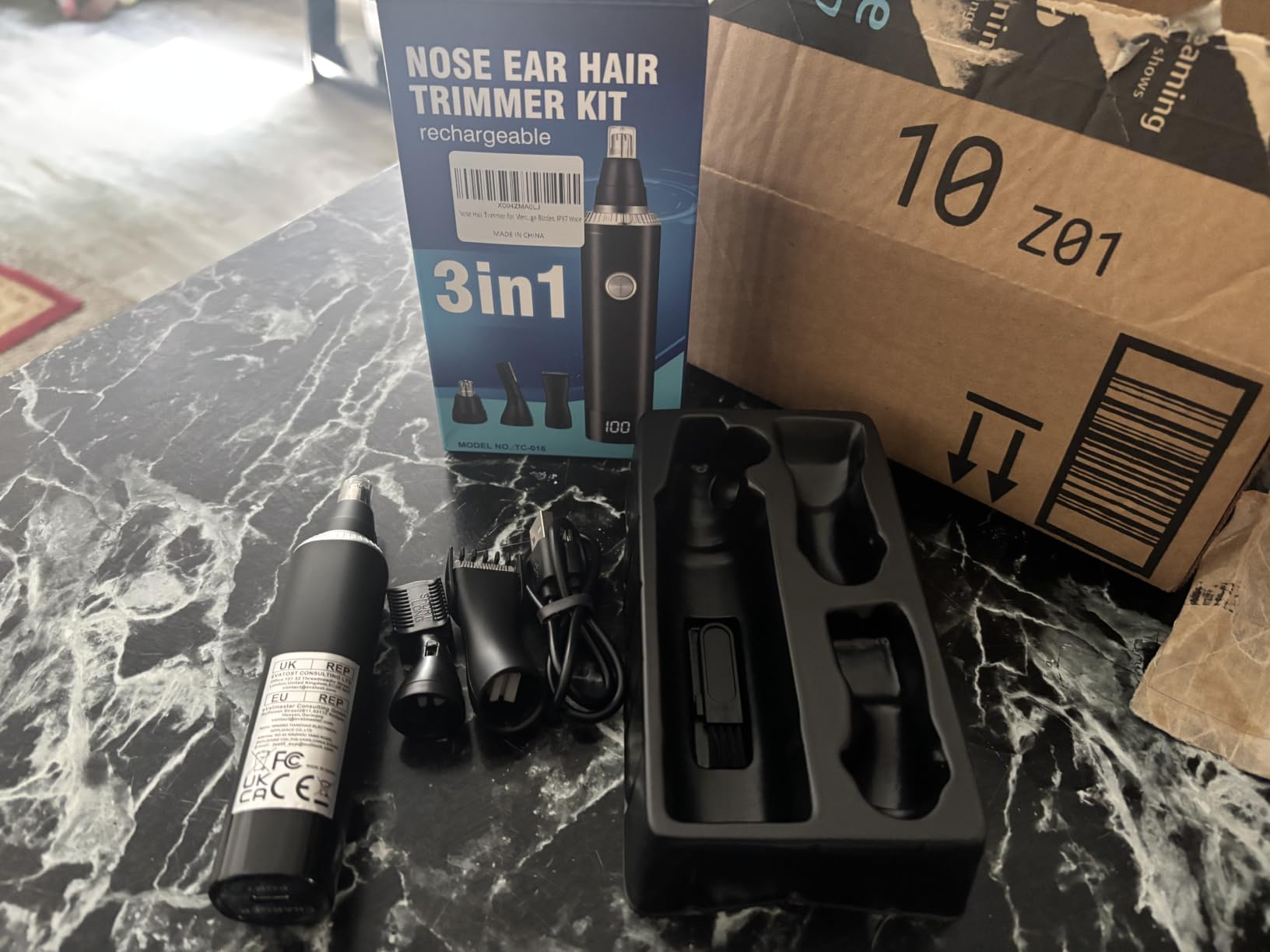 Nose Hair Trimmer for Men, 3-in-1 Professional Painless Rechargeable Eyebrow & Facial Hair Trimmer for Men Women, Multifunctional Trimmer with Powerful Motor and Dual-Edge Blades, IPX7 Waterproof customer photo 2