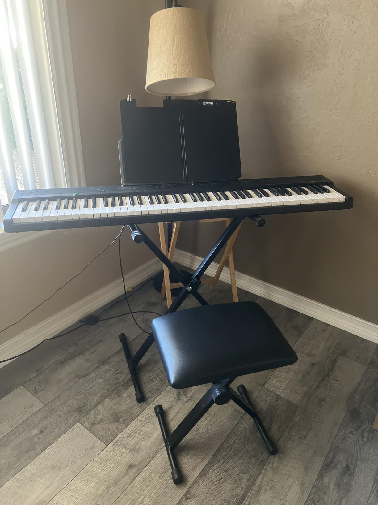 Alesis Recital Play 88-Key Piano Keyboard Bundle with Stand, Sustain Pedal, Headphones, Carry Bag customer photo 1