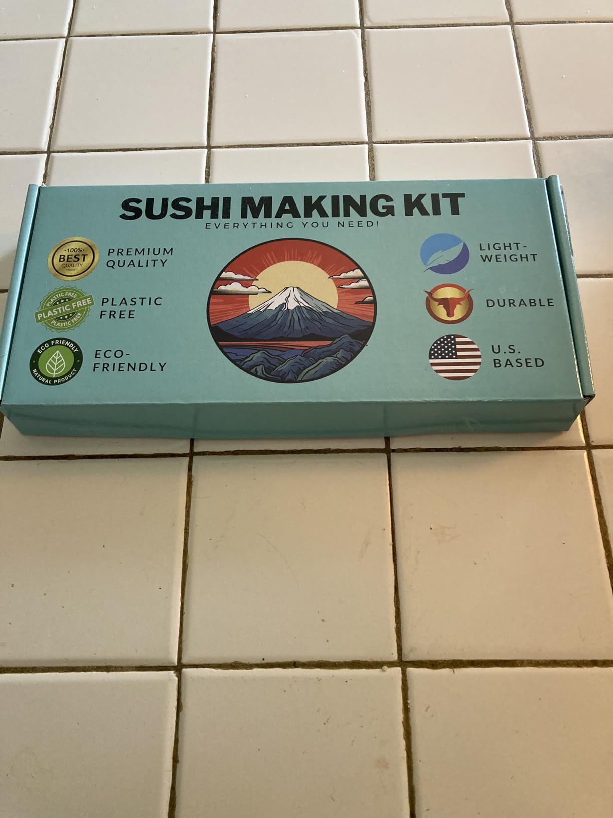No Plastic Premium Sushi Making Kit for Home, for Beginners or Pro Sushi makers. Made of Premium Wood, includes Tea Cloth, Planet-Friendly - the Best Gift and DIY Home Sushi Kit Experience customer photo 1