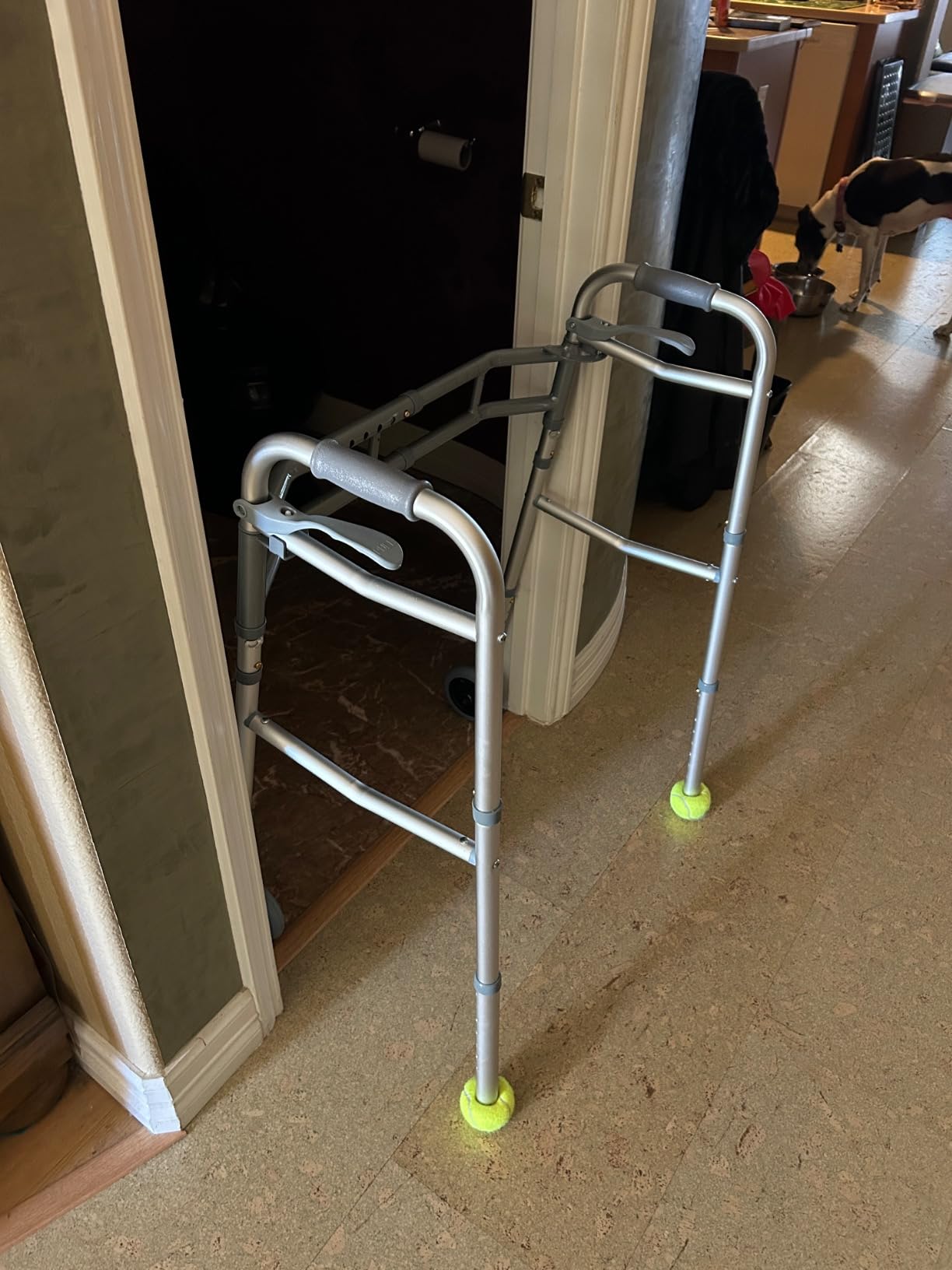 Medical king Walkers for Seniors Aluminum Lightweight Walker with Wheels, Adjustable Width and Height, Folding Walker for Elderly, Handicapped, Disabled 2 Wheels in Front customer photo 1