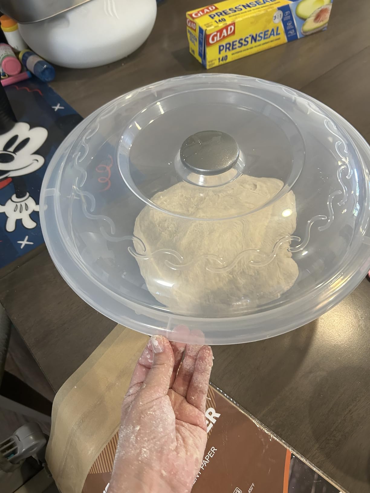 The Challah Bowl with Lid - Dough Riser - Proofer - Plastic Bowl with Cover/Lid - Extra Large 10 Liters customer photo 1