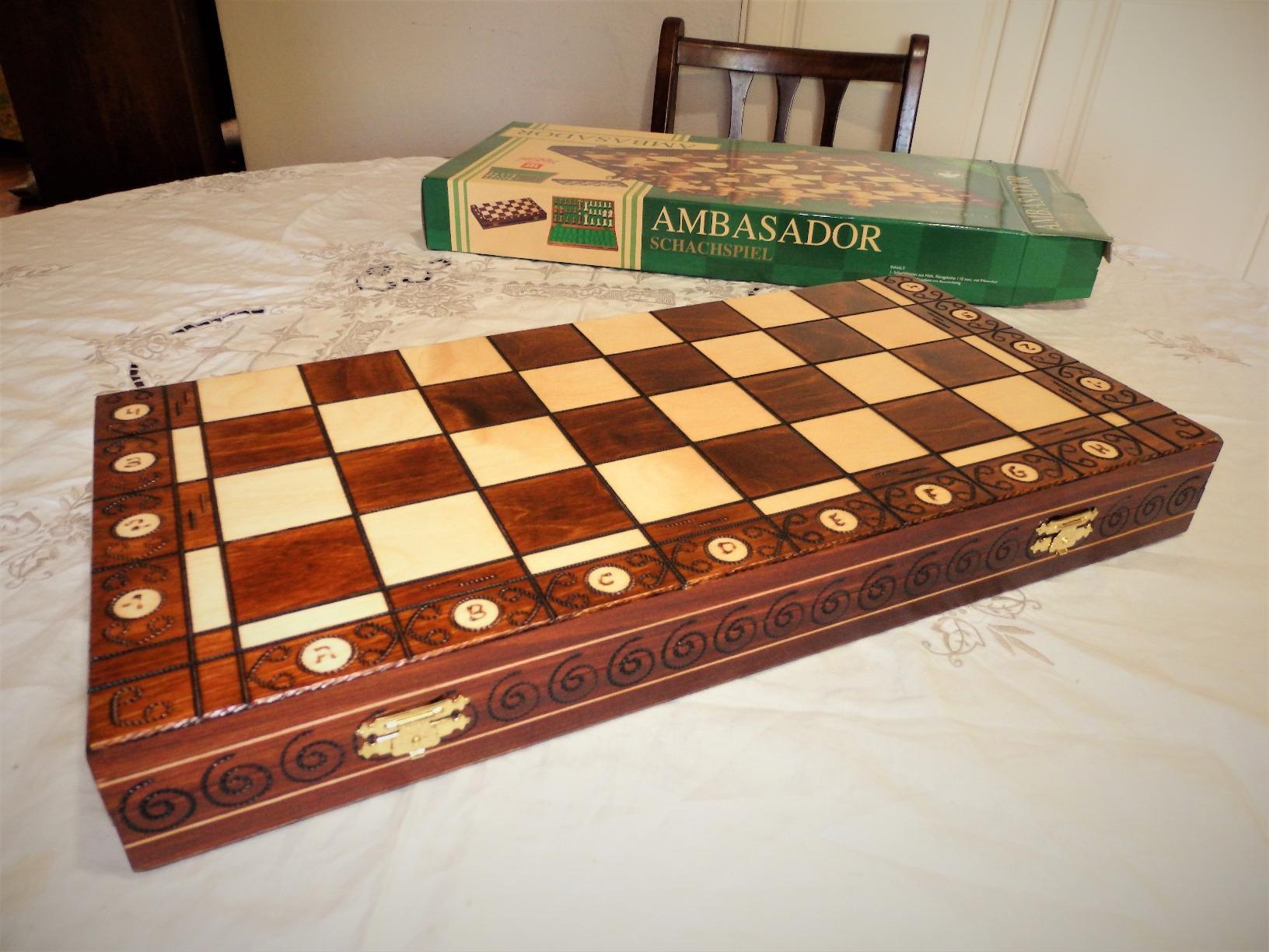 Wegiel Imperator 21-Inch Luxury Wooden Chess Set for Adults and Kids - Handcrafted from Premium Beech and Birch Wood - Unique Folding Design with Chess Piece Storage, Brown customer photo 2