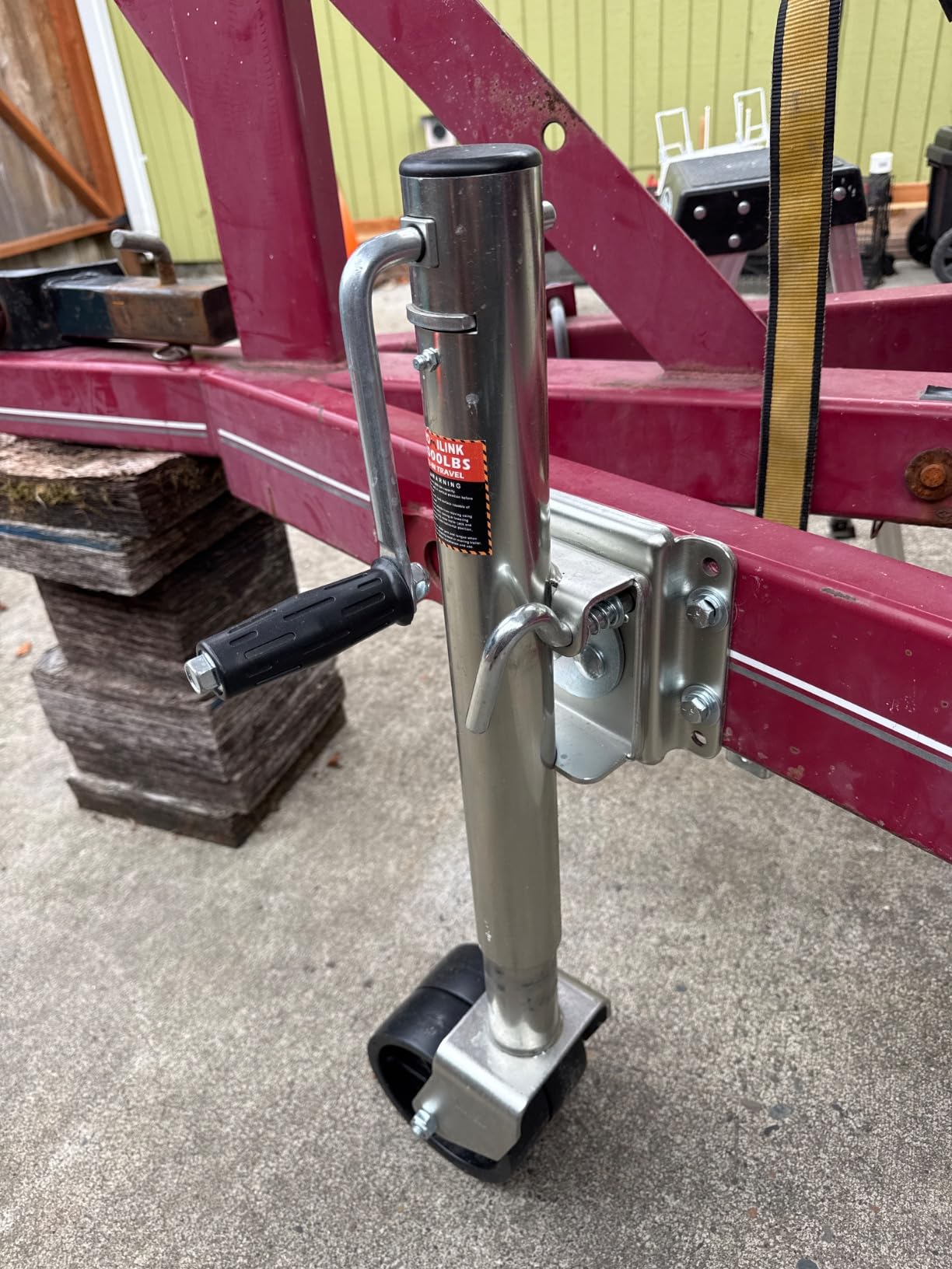 YOMILINK 2000 lbs Trailer Jack with Dual Wheel, Heavy Duty Swivel Boat Jack | 12