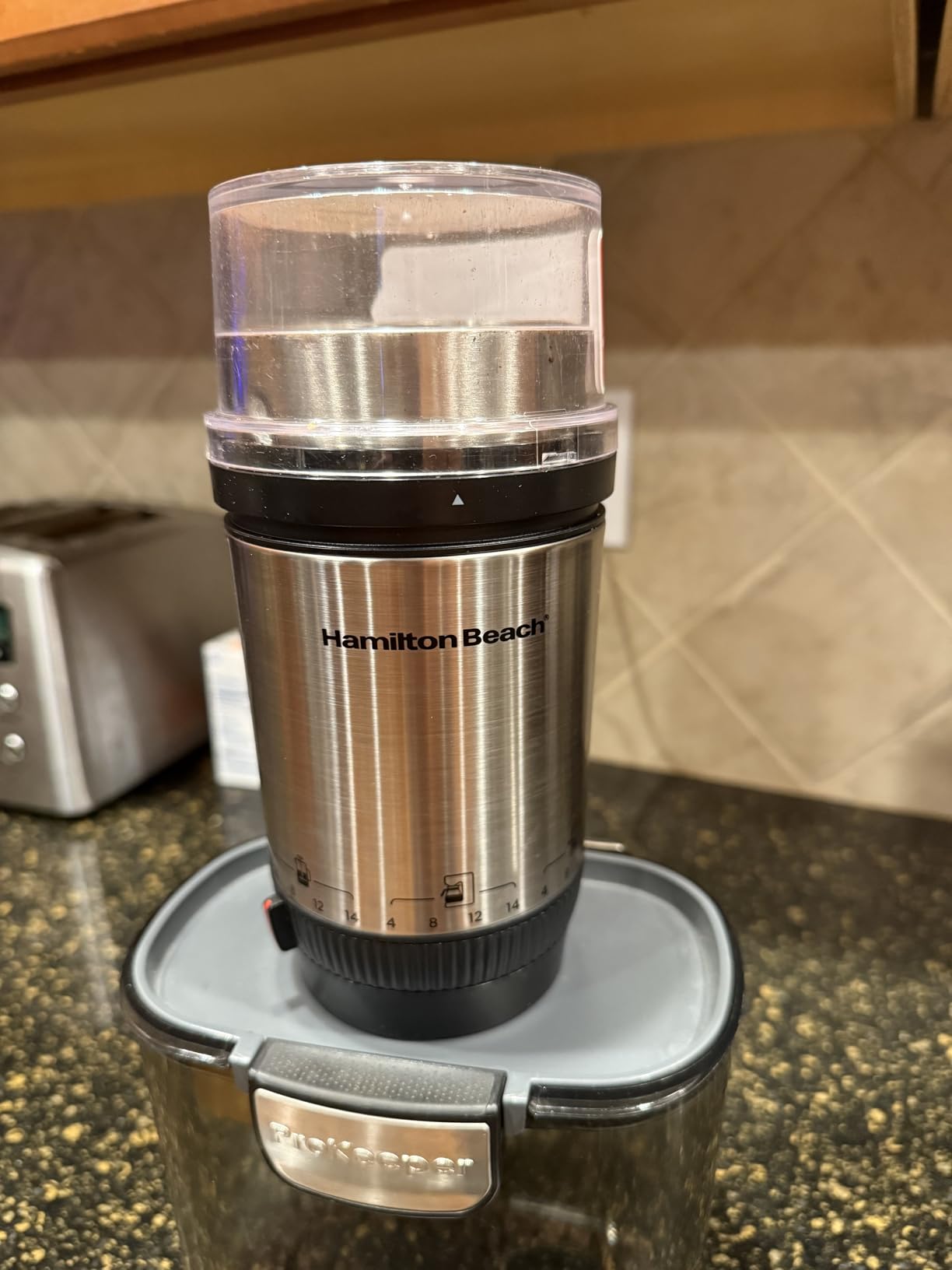 Hamilton Beach Custom Grind Electric Coffee Grinder For Up To 14 Cups | Grinds Coffee Beans, Spices & More | Hands-Free Operation, Auto Shutoff | Easy-Clean Removable Chamber | Stainless Steel customer photo 1