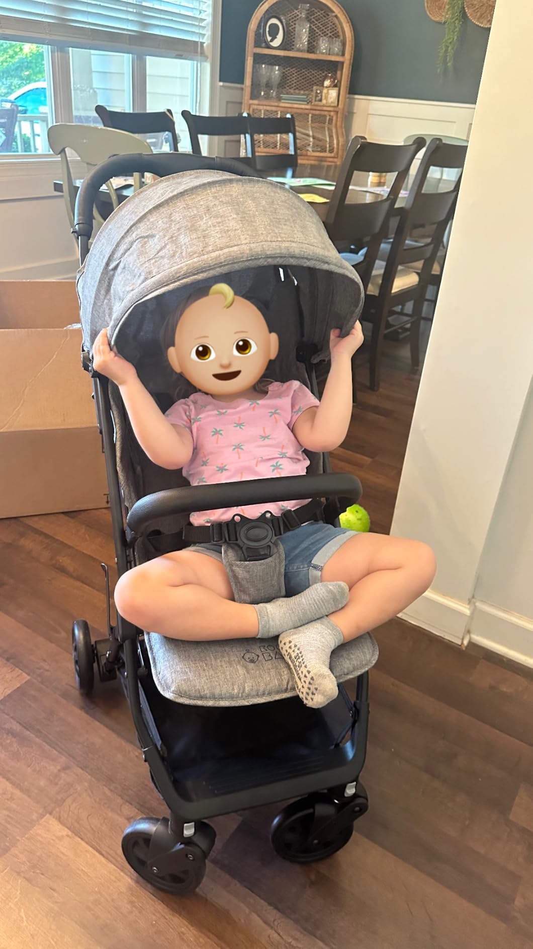 Lightweight Travel Stroller for Baby & Toddlers - Easy Fold & Compact Stroller with Canopy, Storage Basket, Multi-Position Recline & Convenient One-Hand Fold (Grey) customer photo 2