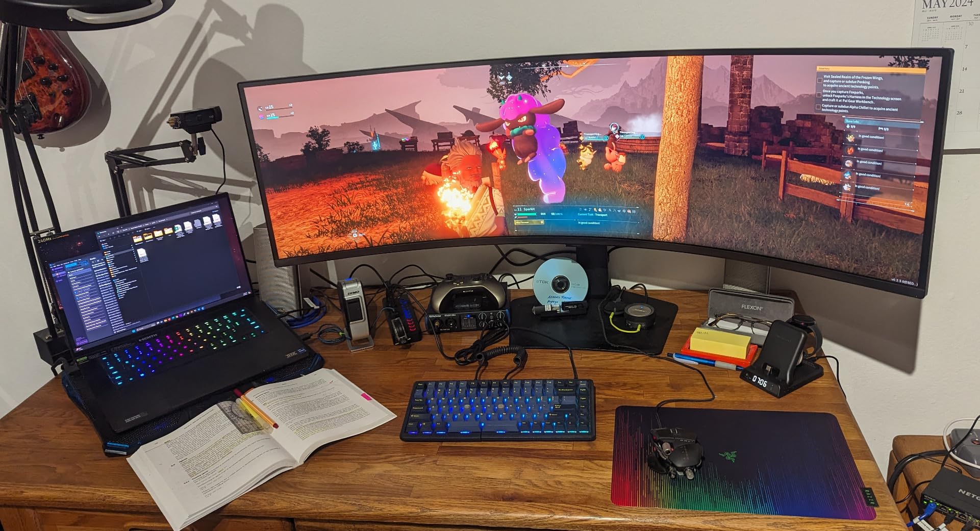 Samsung 49” Odyssey G9 Series DQHD 1000R Curved Gaming Monitor, 1ms(GtG), VESA DisplayHDR 1000, 240Hz, AMD FreeSync Premium Pro, Height Adjustable Stand, Ultrawide Screen, LS49CG954ENXZA, 2024 customer photo 1