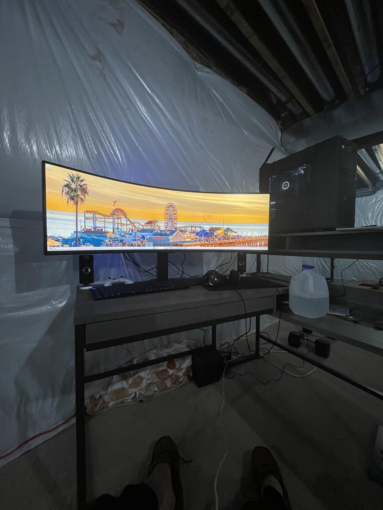 Samsung 49” Odyssey G9 Series DQHD 1000R Curved Gaming Monitor, 1ms(GtG), VESA DisplayHDR 1000, 240Hz, AMD FreeSync Premium Pro, Height Adjustable Stand, Ultrawide Screen, LS49CG954ENXZA, 2024 customer photo 2