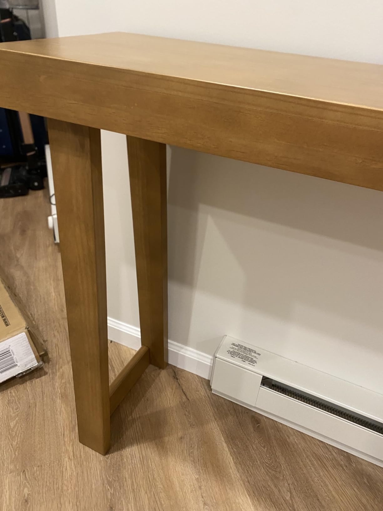 Plank+Beam Classic Console Table, 46 Inch, Blonde customer photo 2