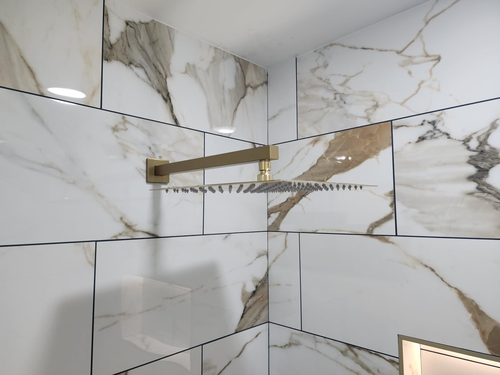 Aolemi Shower System with Rain Head and Handheld,12-Inch,Brushed Gold customer photo 1