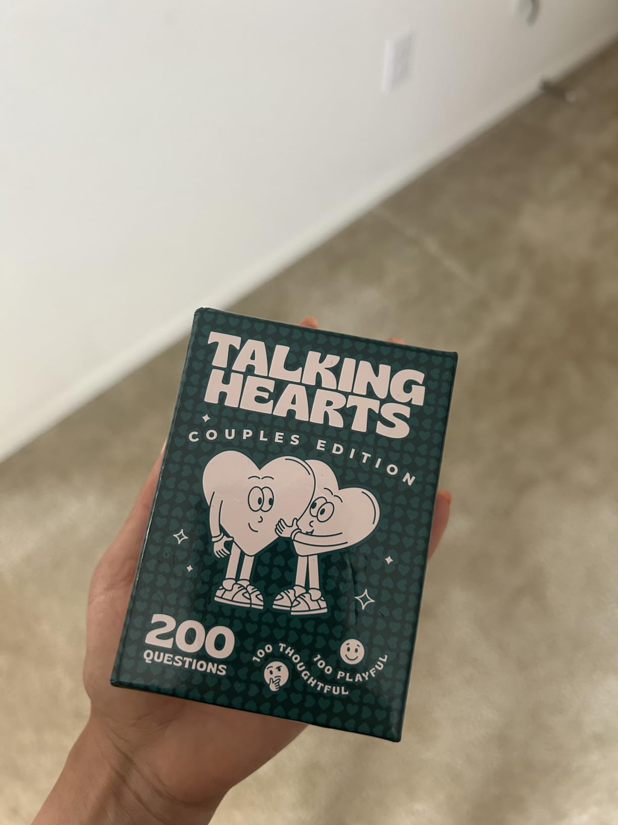 Talking Hearts Conversation Cards - Couple Card Game for Date Nights & Travel Adventures | Great Gift for Couples - 200 Questions & 2 Wild Cards customer photo 1