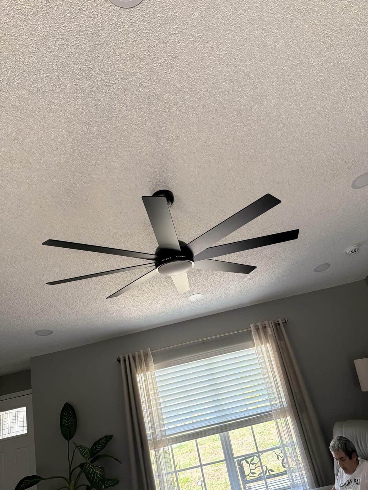 Fanbulous 72 inch Ceiling Ceiling Fan with Light and Remote, Black | 8 Blades Dual-Finish, 6 Speeds, 6600 CFM, Quiet DC Motor, 3CCT Adjustable, 24W LED light, for Bedroom, Living Room, Outdoor customer photo 1