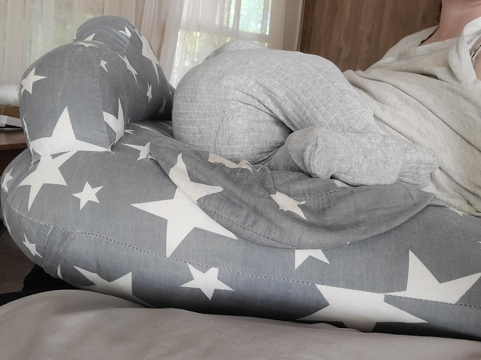 Chilling Home Nursing Pillow Adjustable, Pillow for Breast Feeding Bottle Feeding, Large Size More Support for Mom, Breastfeeding Essentials, Removable Cover customer photo 2