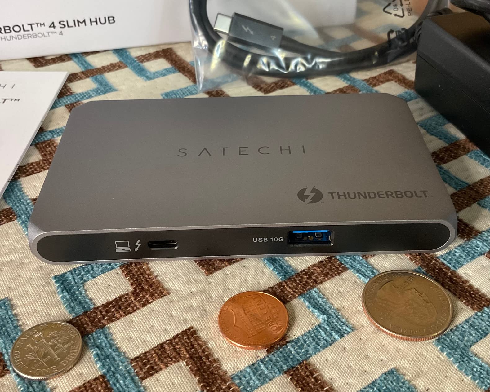 Satechi Thunderbolt 4 Slim Hub Pro, Docking Station, 100W USB-C Charging | Single 8K or dual 4K display, 4 Thunderbolt ports, USB 3.2 Gen2, for Mac, Windows, MacBook Air/Pro, Dell, Surface, Lenovo customer photo 1