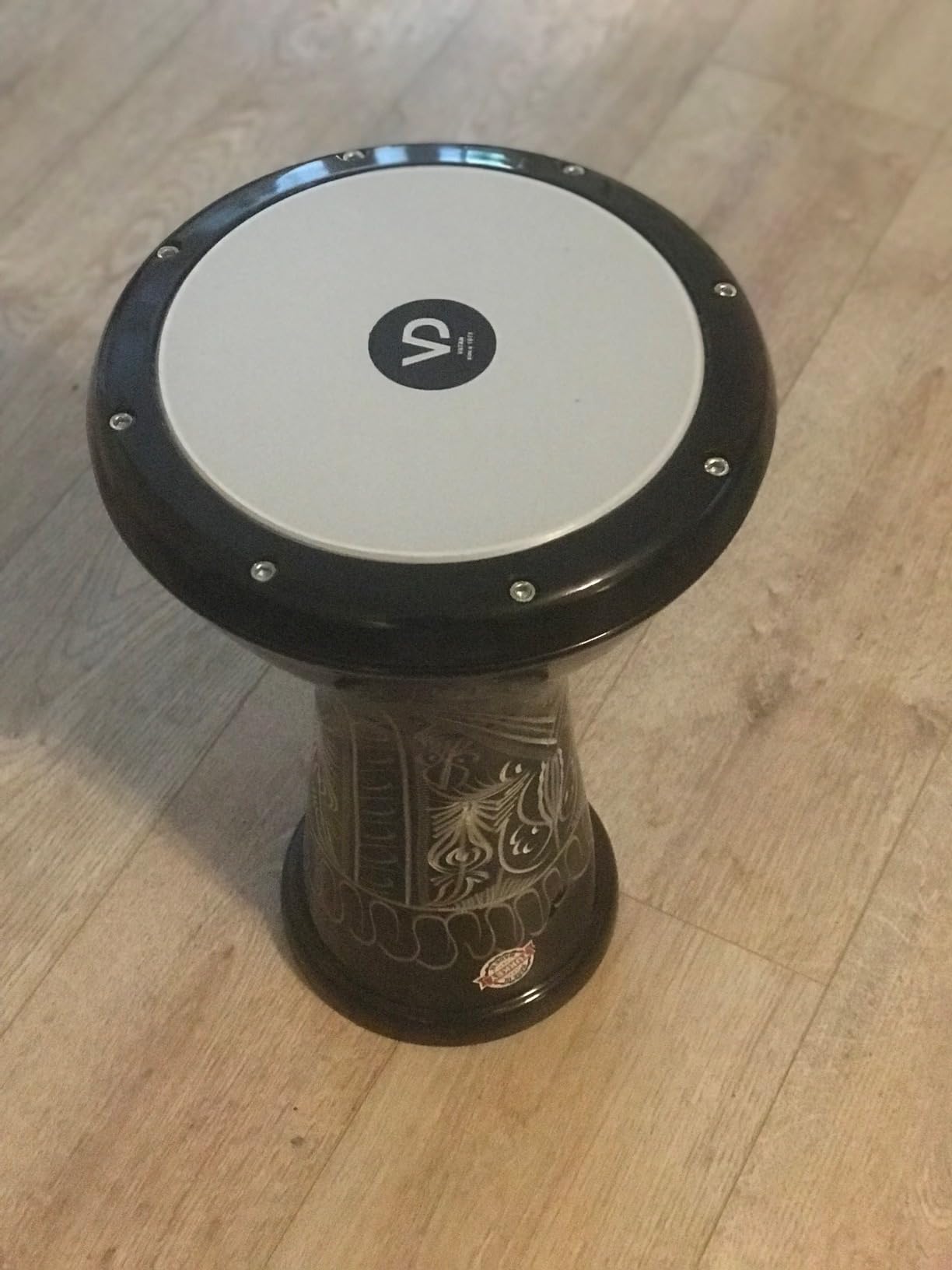 VD Darbuka/Doumbek Cast Aluminum - Tuning Lugs & Rmvble Head (8 1/2 in.) (Anatolian Motifs) customer photo 2