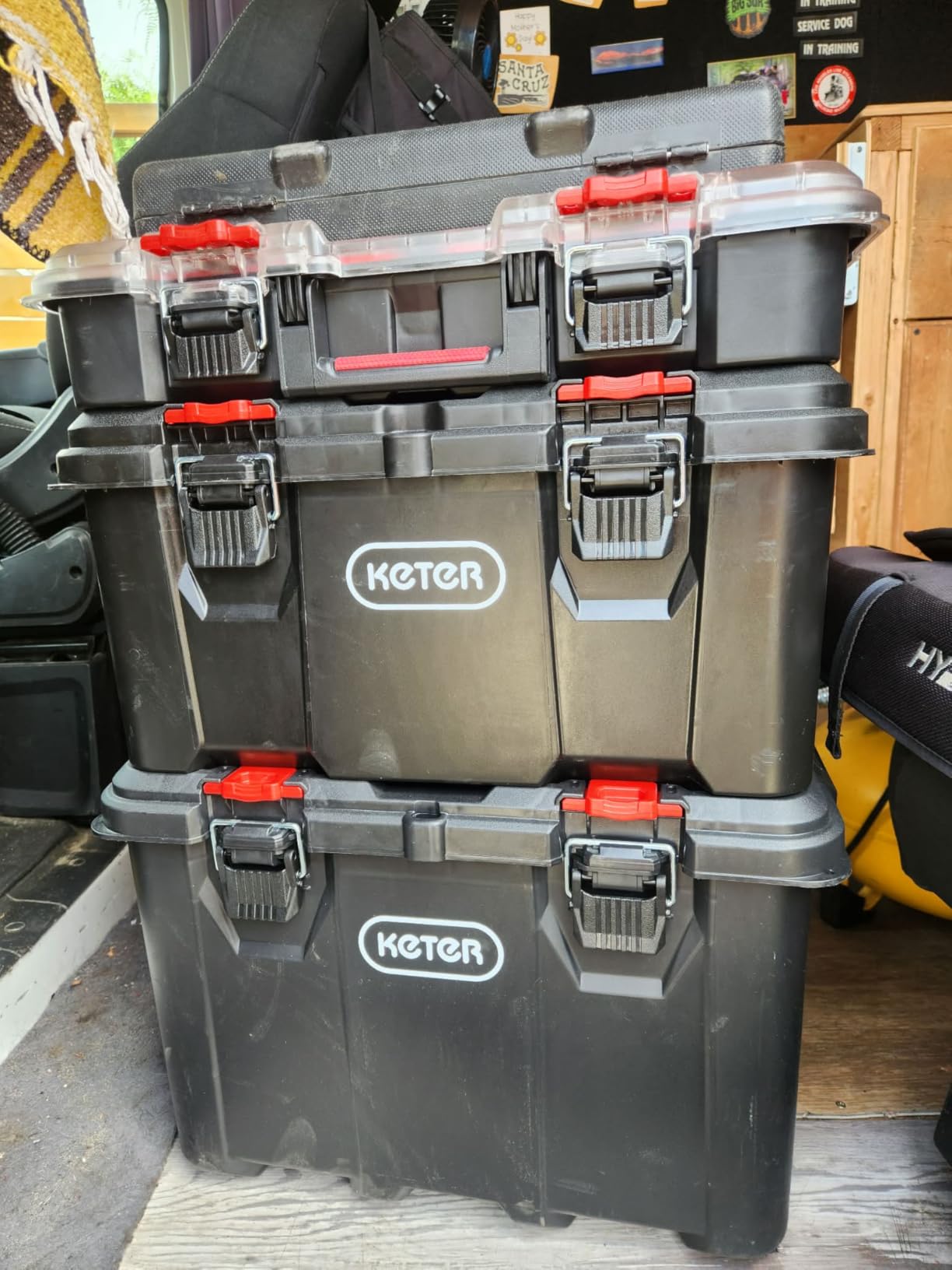 Keter Stack N Rolling Tool Box Modular Storage System 3 Piece customer photo 1