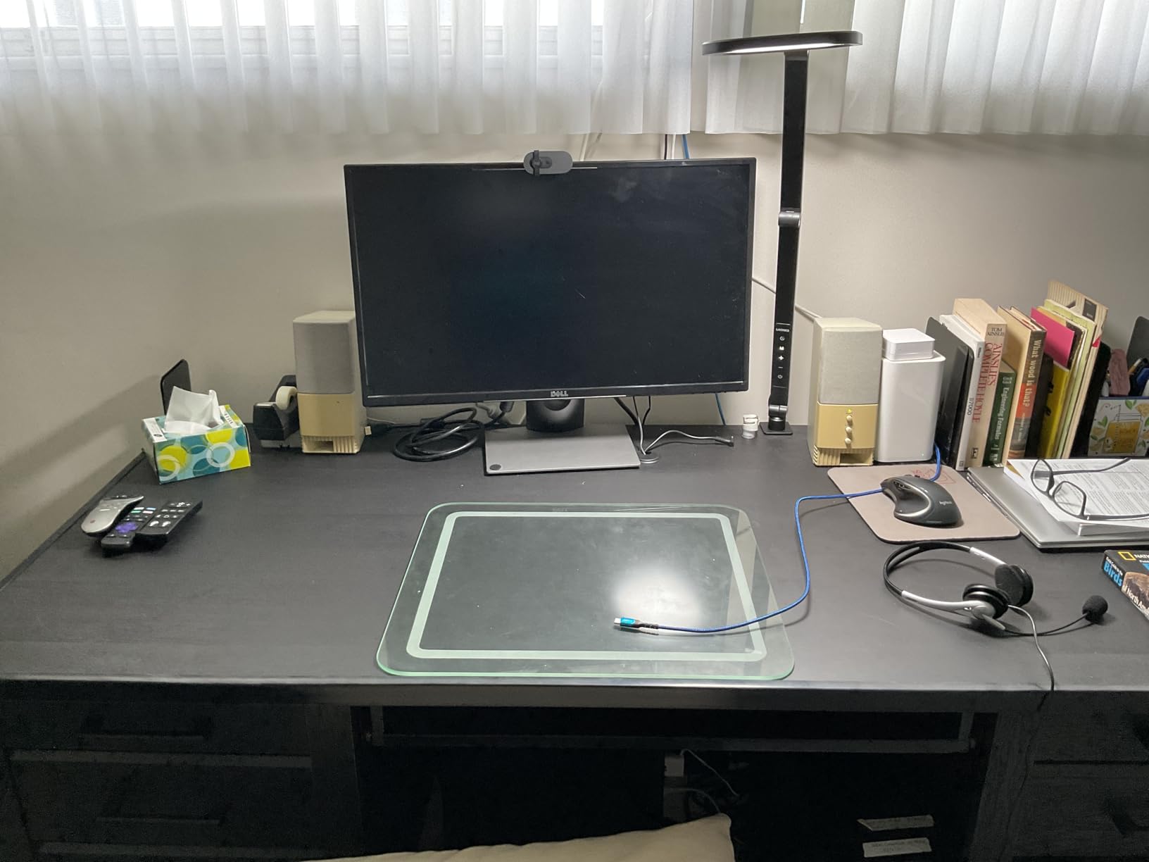 LitONES Video Conference Lighting for Computer, Webcam, Video Recording | 15W Desk Ring Light with C-Clamp, Swing Arm, Remote, Memory & Timer CRI 97.8, Video Lighting for Streaming, Zoom, Podcast customer photo 1