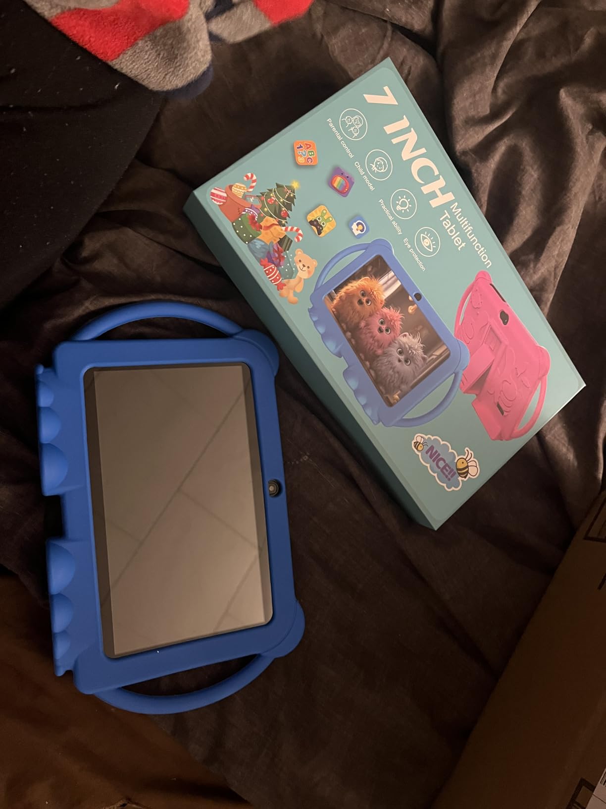 HOTTABLET Kids Tablet 7 inch Android, 4GB RAM 32GB ROM, 1TB Expansion, with Parental Control, WiFi, Bluetooth, Dual Camera with Silicone Case, Pink customer photo 1