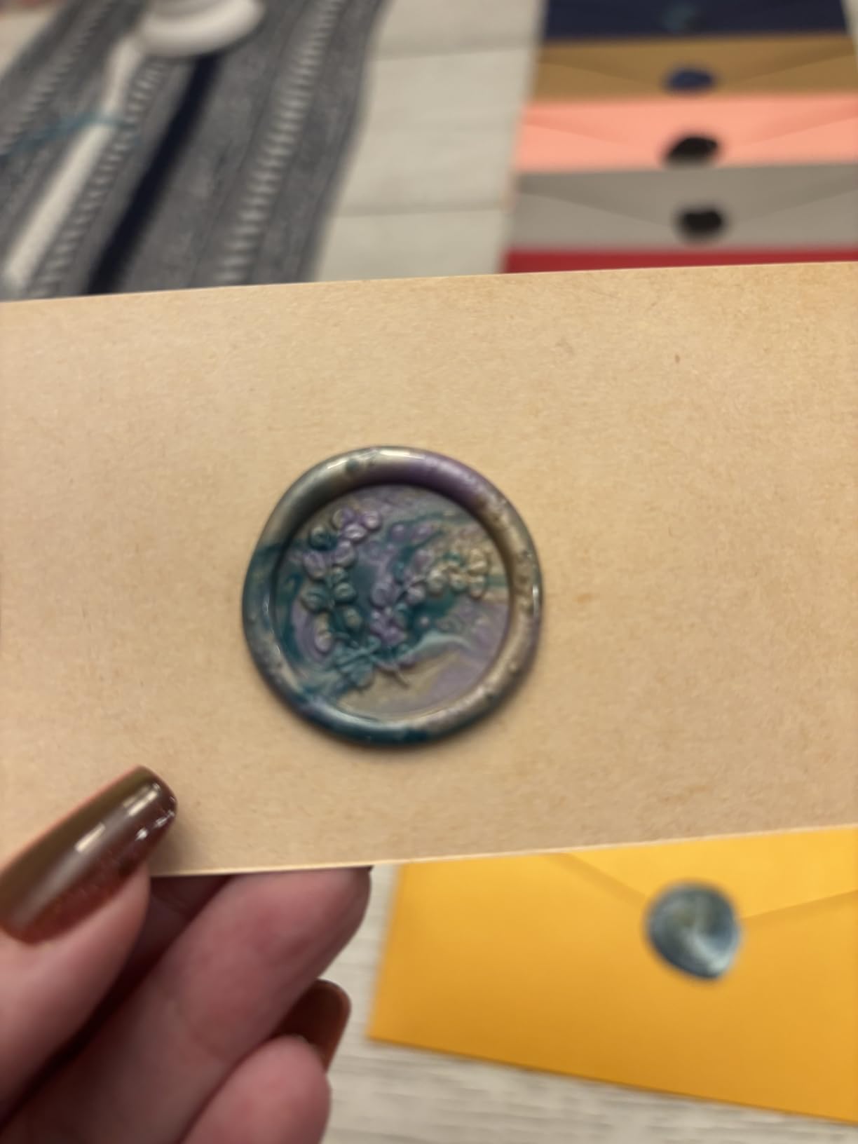 TRINIDa Wax Seal Stamp Kit with 24 Colors 624 Beads for Wedding Invitations customer photo 1