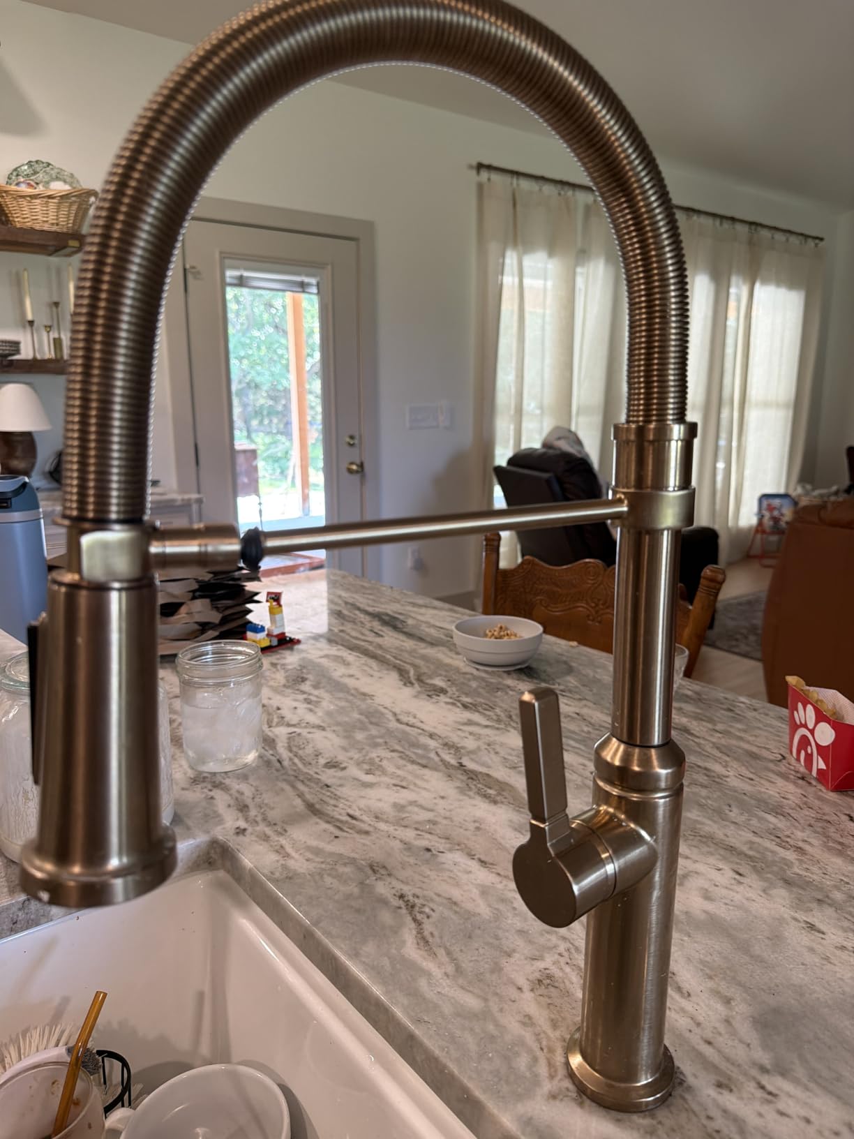 Delta Rhett Pro Style Commercial Kitchen Faucet with Pull Down Sprayer, Stainless 18829-SS-DST customer photo 1