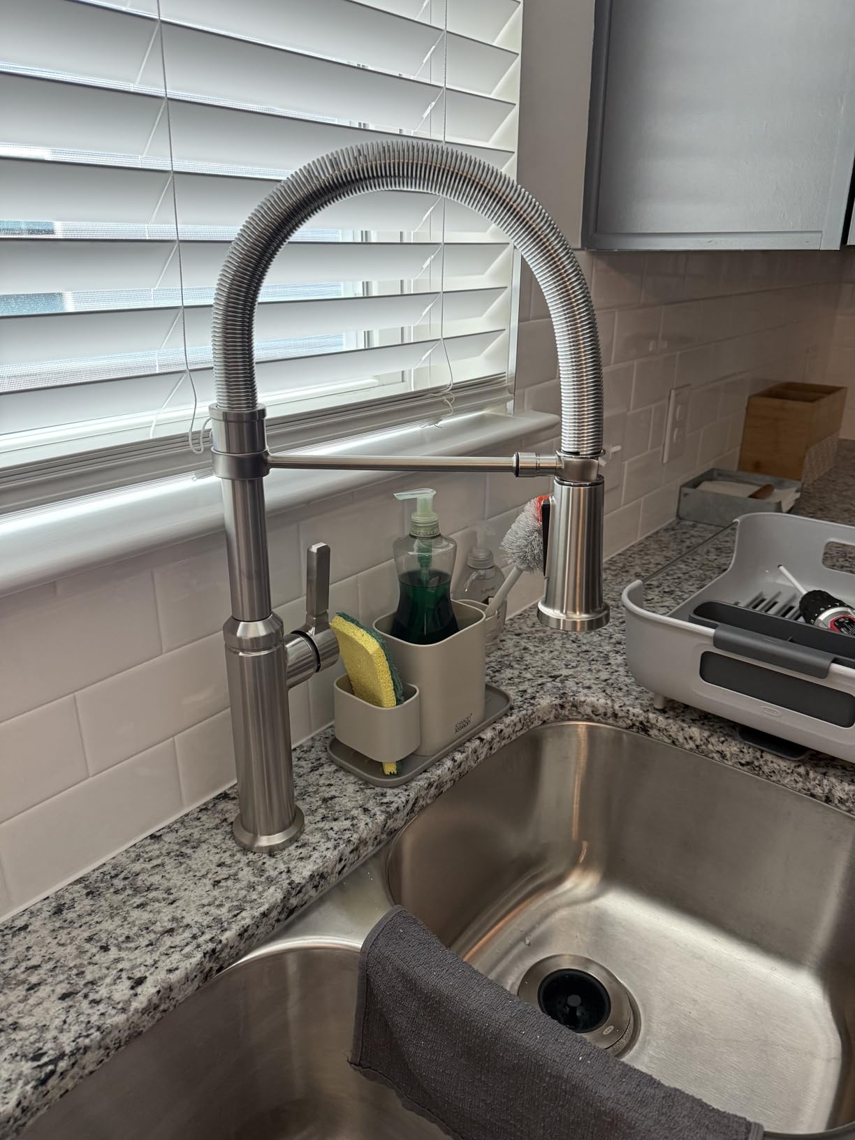 Delta Rhett Pro Style Commercial Kitchen Faucet with Pull Down Sprayer, Stainless 18829-SS-DST customer photo 2