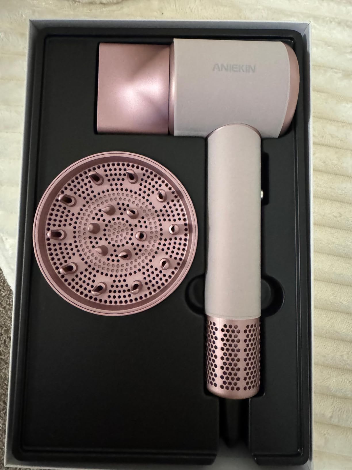 Hair Dryer, High-Speed Ionic Low Noise Blow Dryer with Brushless Motor for Fast Drying, Thermo-Control Quiet Compact Hair Blow Dryer with Magnetic Diffuser for Curly Hair for Home Travel Salon customer photo 2