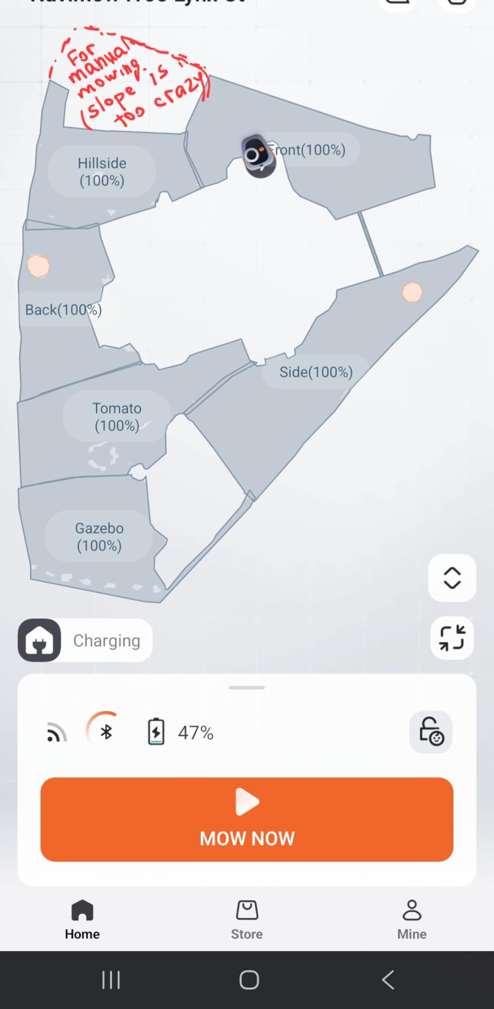 Segway Navimow i105N Robot Lawn Mower Perimeter Wire Free 1/8 Acre RTK+Vision Robotic Lawnmower, AI-Assisted Mapping, Virtual Boundary, APP Control, 58dB(A) Quiet, Multi-Zone Management customer photo 1