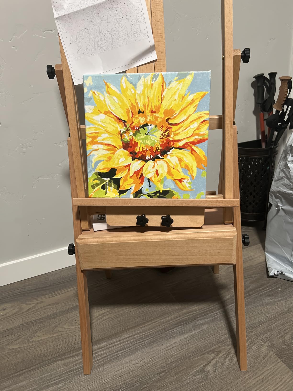 Offito Framed Paint by Numbers Kit for Adults Beginners, Sunflower customer photo 1