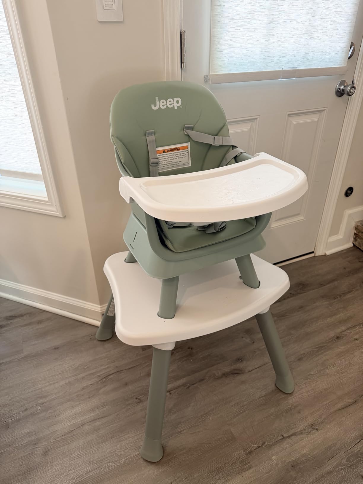 Jeep Milestone 6-in-1 High Chair by Delta Children - High Chair Converts to Stool, Booster Seat, Toddler Chair, Activity Table and Desk and Chair, Sage Green customer photo 1