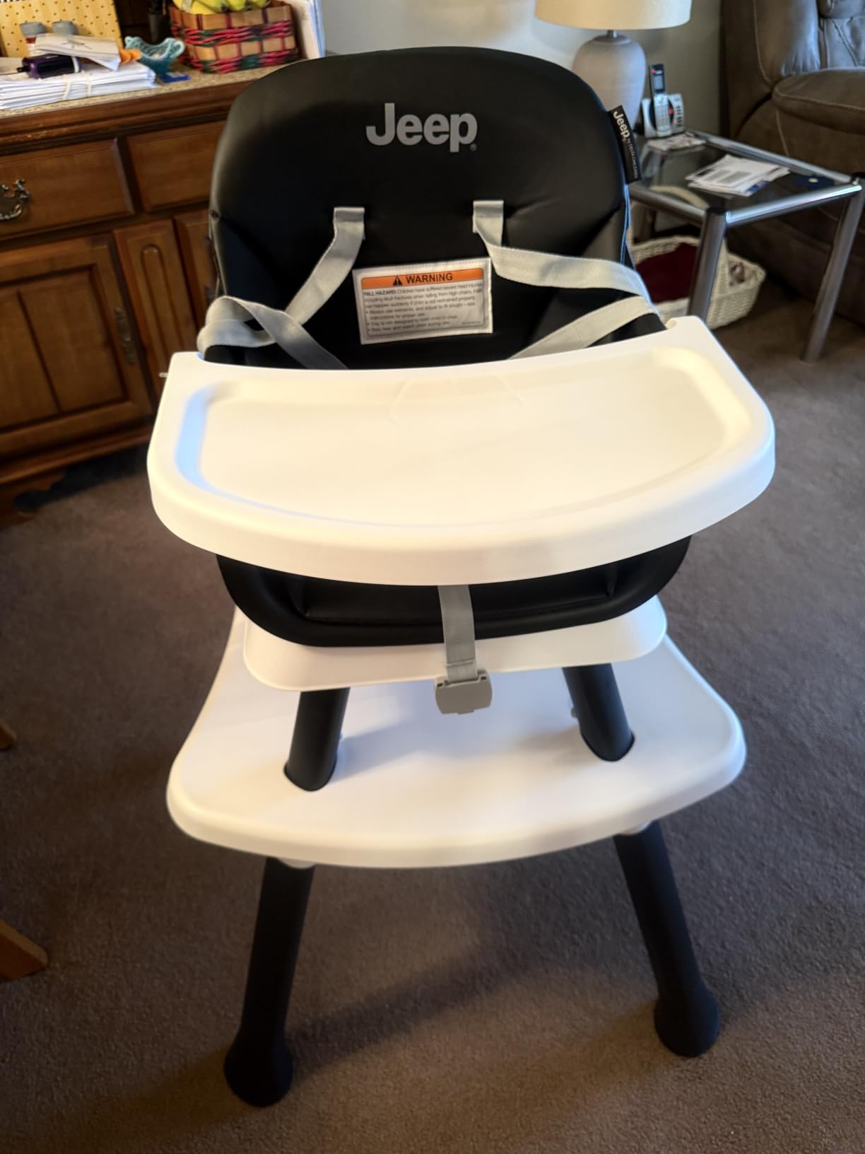 Jeep Milestone 6-in-1 High Chair by Delta Children - High Chair Converts to Stool, Booster Seat, Toddler Chair, Activity Table and Desk and Chair, Sage Green customer photo 2