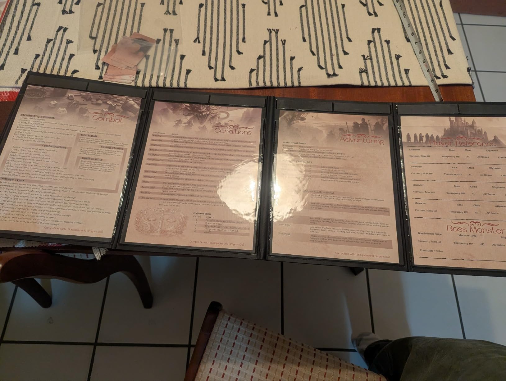 oTTTPGo DM Screen 5e, Tall Game Master Screen, 37-Inch Wide, Tracker Cards customer photo 1