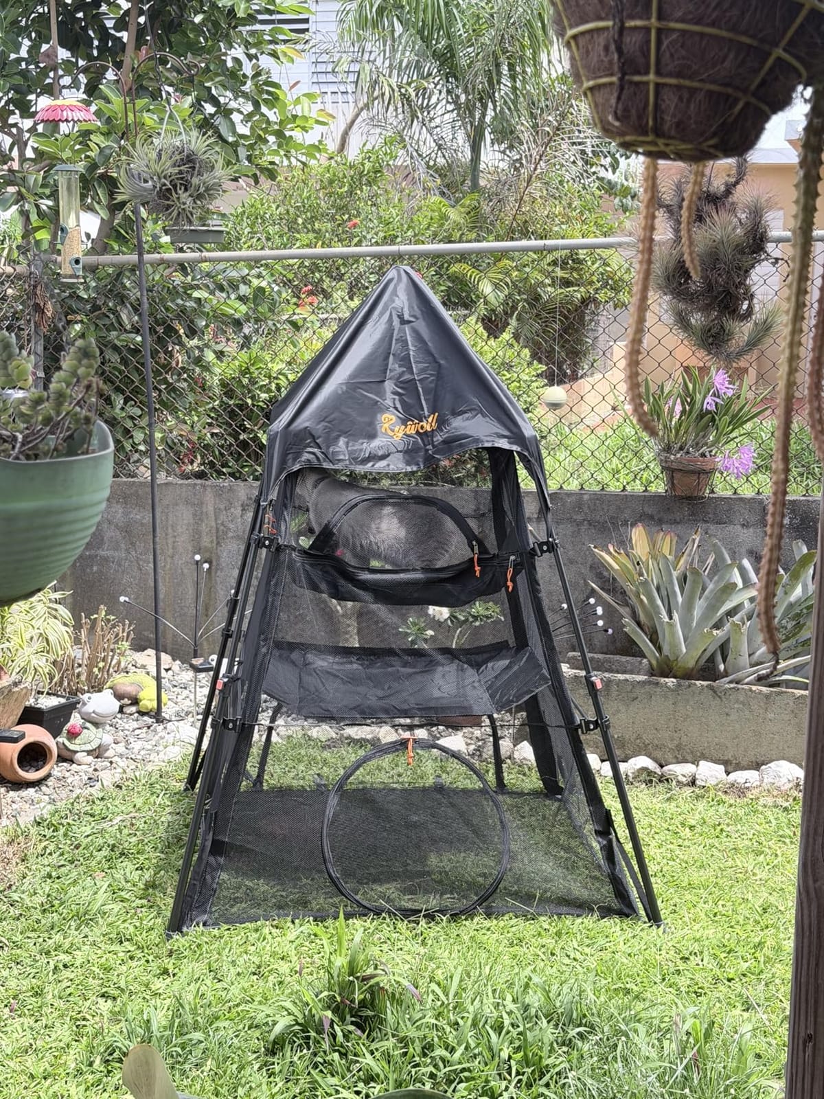 Extra Large Catio Outdoor Cat Enclosure, Rywell 3-Tier Spacious Outdoor Cat Tent, Weatherproof&Sunproof with 5 Windows, Foldable Cat Enclosure for Patio, Camping, Indoor(Includes Carry Bag) customer photo 1