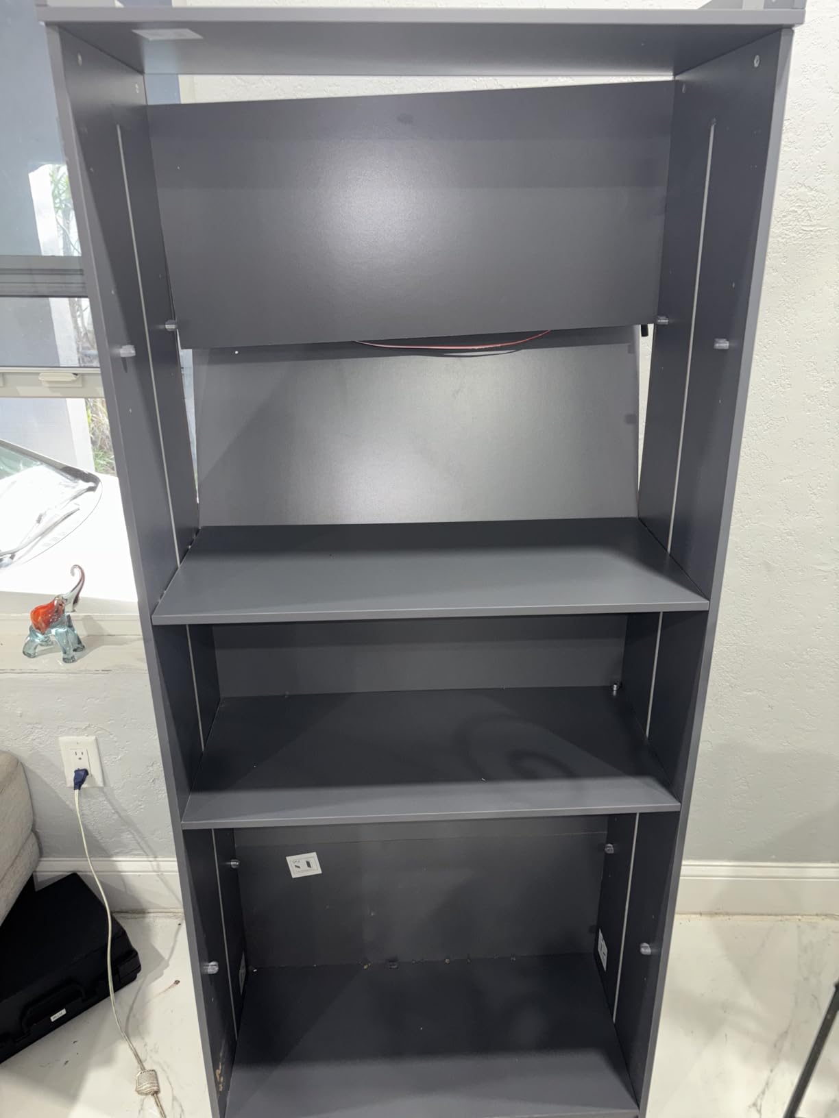 Dystler 5-Tier Display Cabinet with Glass Doors and Adjustable Shelves customer photo 2