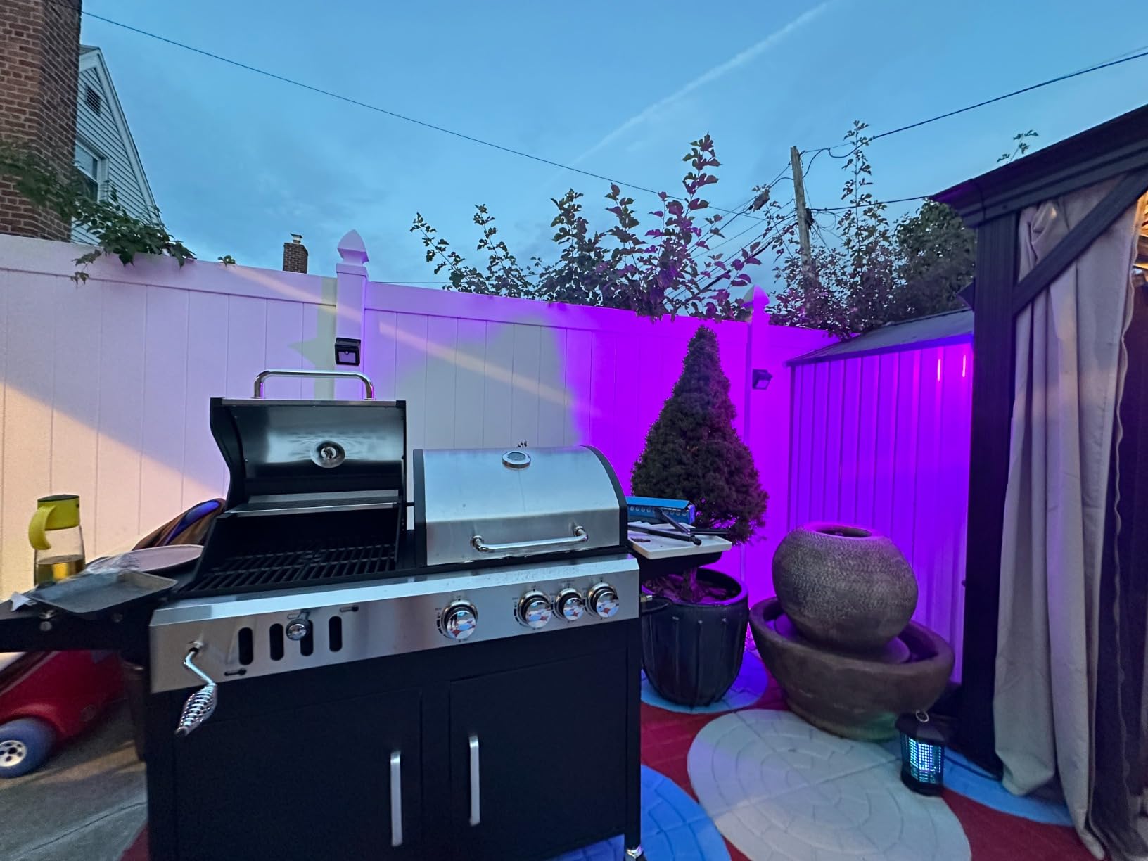 MFSTUDIO Gas and Charcoal Grill Combo w/Side Burner, Dual Fuel, Black customer photo 1