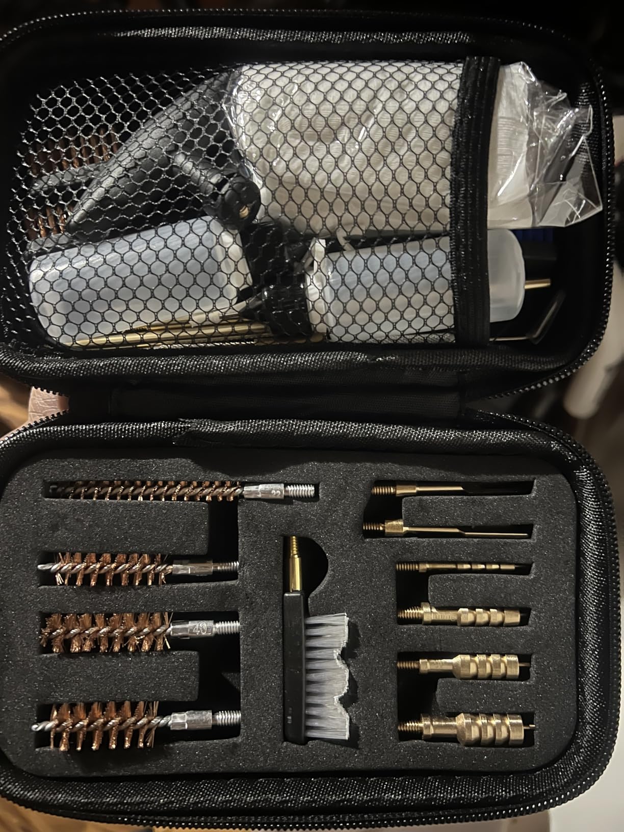 BOOSTEADY Universal Handgun Cleaning kit .22,.357,.38,9mm,.45 Caliber Pistol Cleaning Kit Bronze Bore Brush and Brass Jag Adapter customer photo 1