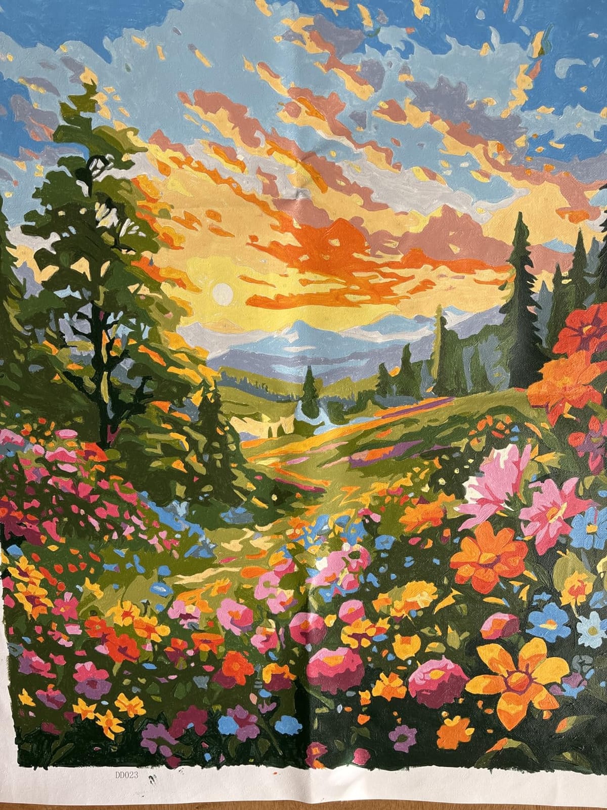 Mountain Paint By Numbers Kit For Adults Beginner Cabin Adult Paint By Number Kits On Canvas Mountain Oil Painting Kit For Beginners Adults' Paint-By-Number Kits For Gift Home Wall Decor 16x20 Inch customer photo 1