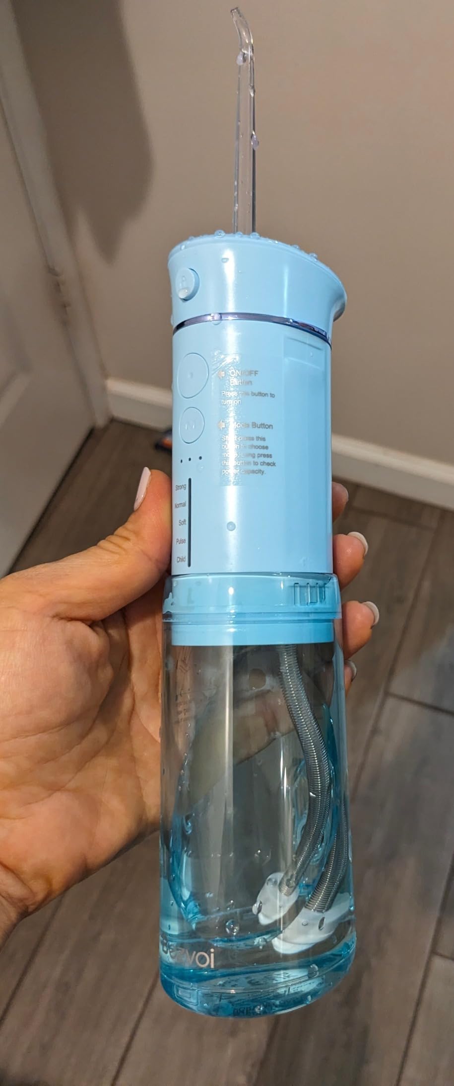 Bezvoi Mini Portable Water Flosser for Travel, 5 Modes Dental Floss, 6 Tips customer photo 2