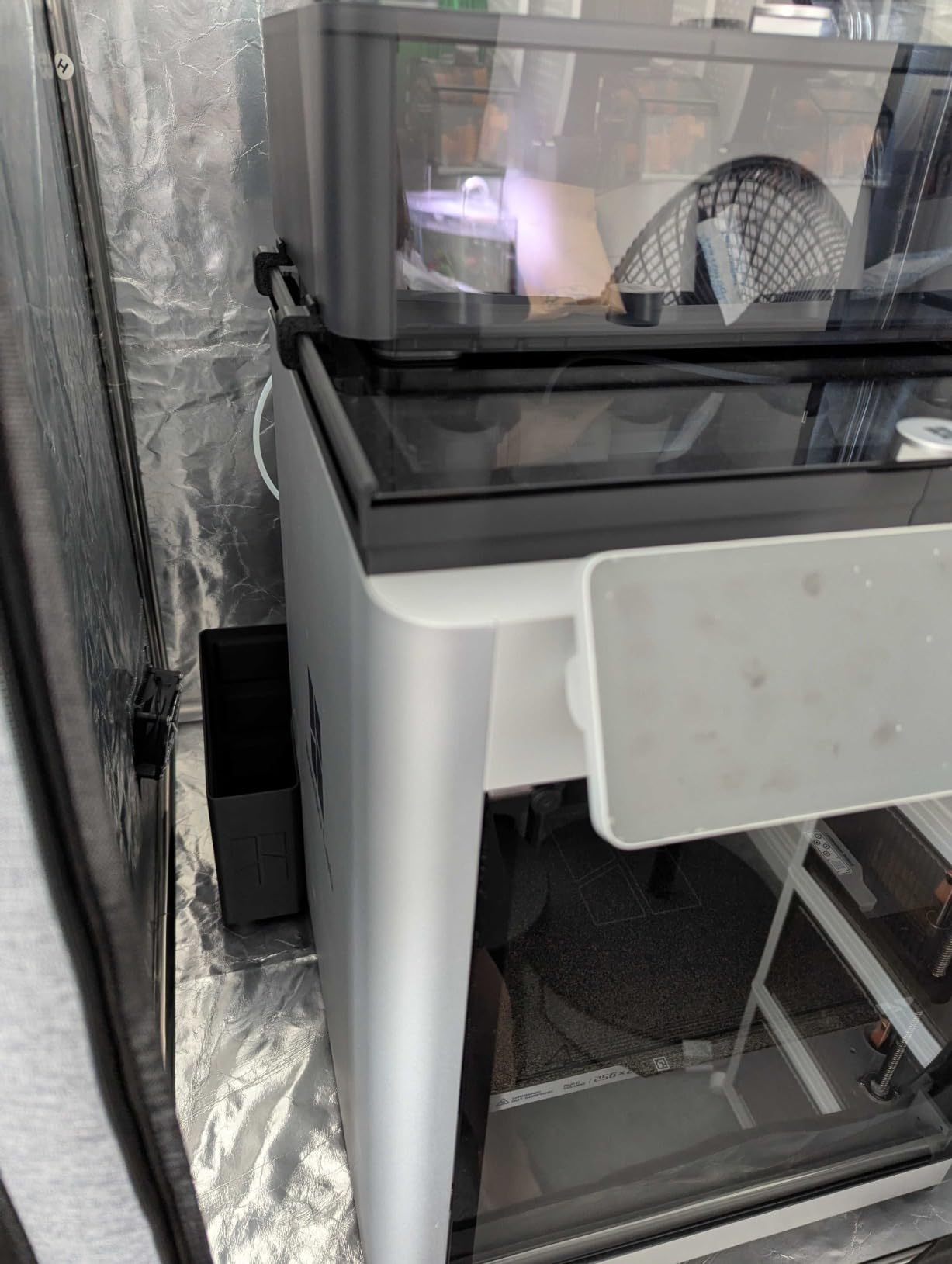 Multifunctional 3D Printer Enclosure Ventilation Eliminate Odors Tent Cover | Adjustable vent Compatible with Anycubic Photon Mono 4, Elegoo Saturn / Mars 3/4 & Creality Halot Series Resin 3D Printer customer photo 2