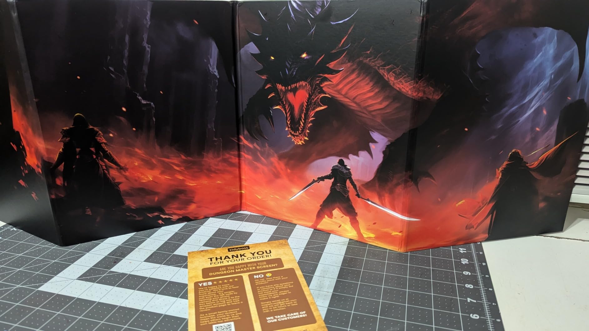 TIDYBOSS 4-Panel DM Screen | Customizable DND Dungeon Master Guide with Inserts customer photo 1