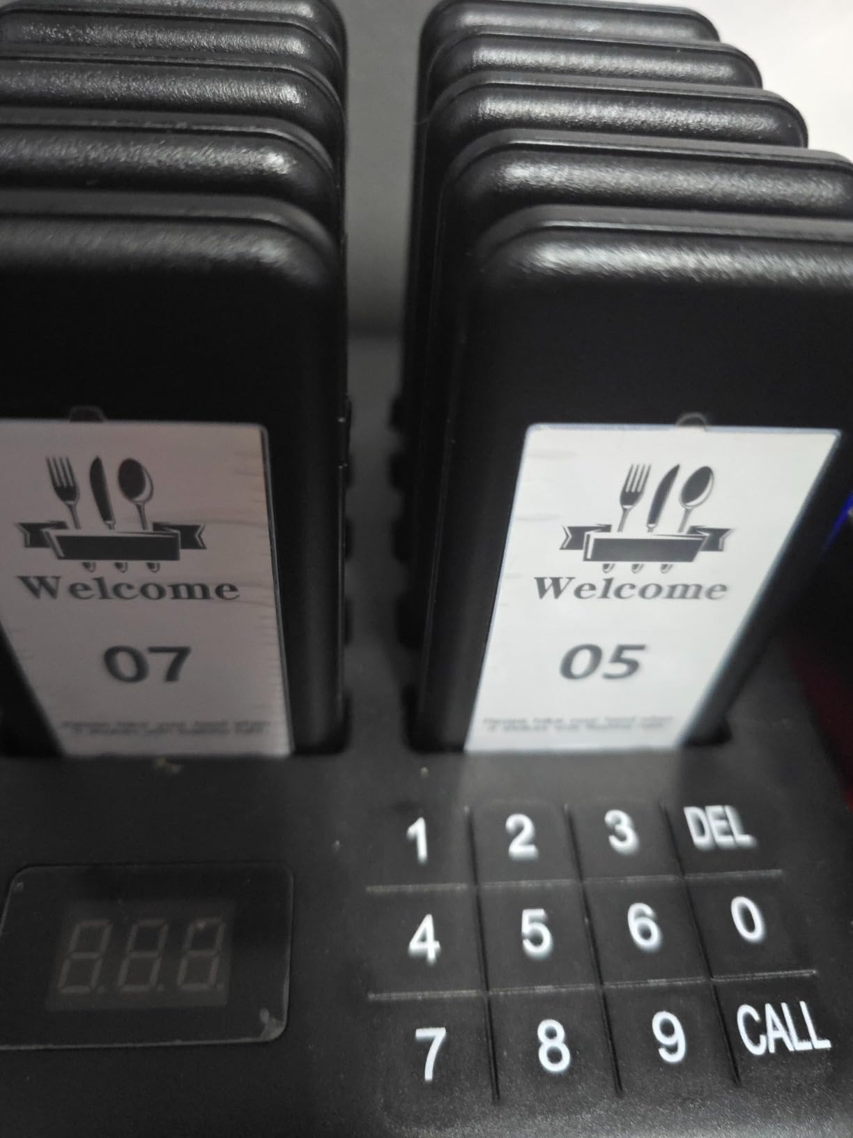 Restaurant Pager System, 10 Buzzers, Pagers for Food Truck, Replaceable Custom Stickers, Vibration Flash and Buzzer, 984ft Range customer photo 2