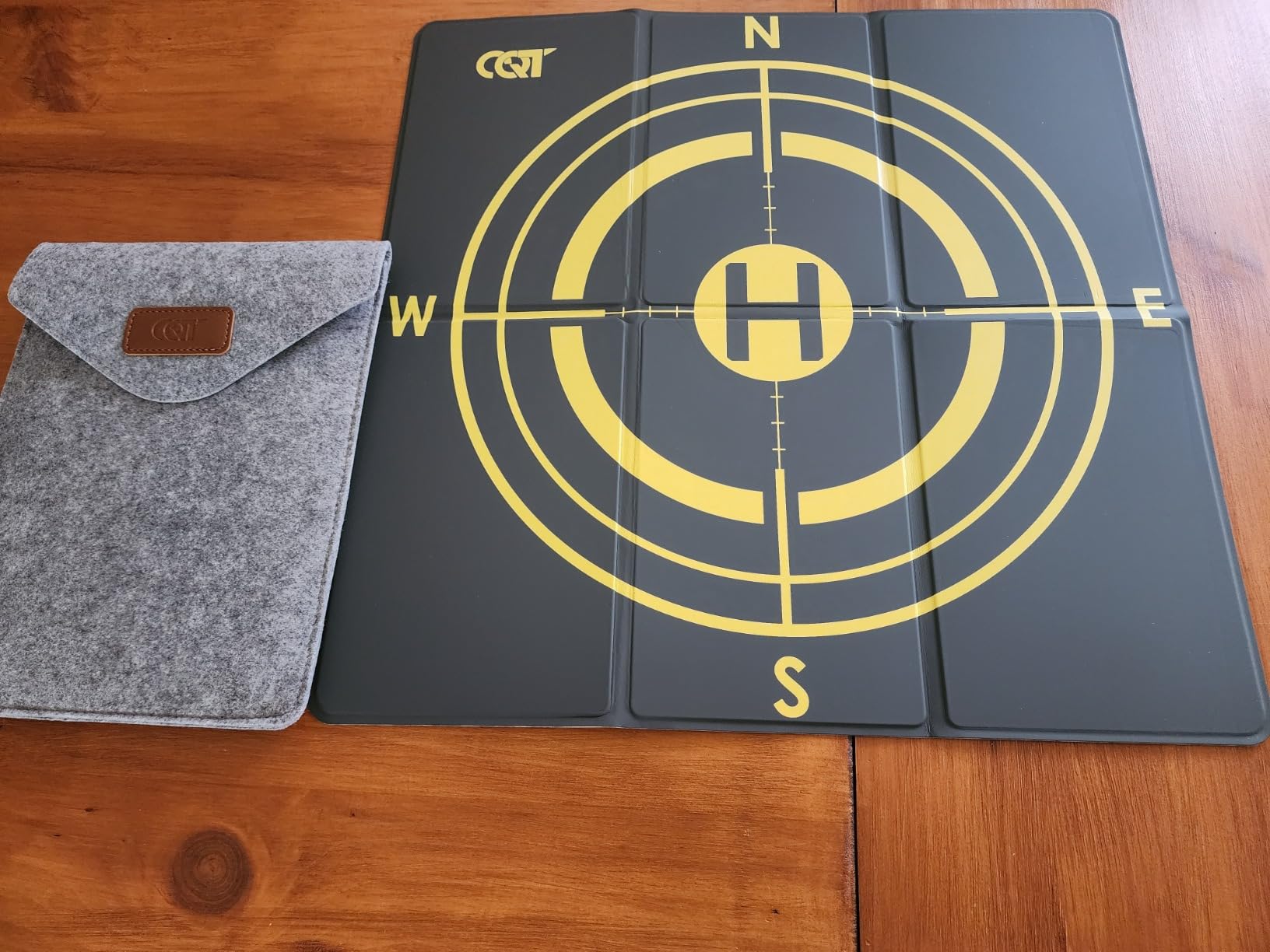 CQT Drone Landing Pad Universal Waterproof Weighted Portable Fast-Foldable Helipad Launch for DJI Avata 360 Mavic 3 4 Pro/Mini 2 SE/Air 2 2S/Mini 3 4 5 Pro/Mavic 2/Holy Stone/FPV/Avata 2/RC Quadcopters Accessories (55CM Yellow+Dark Gray) customer photo 1