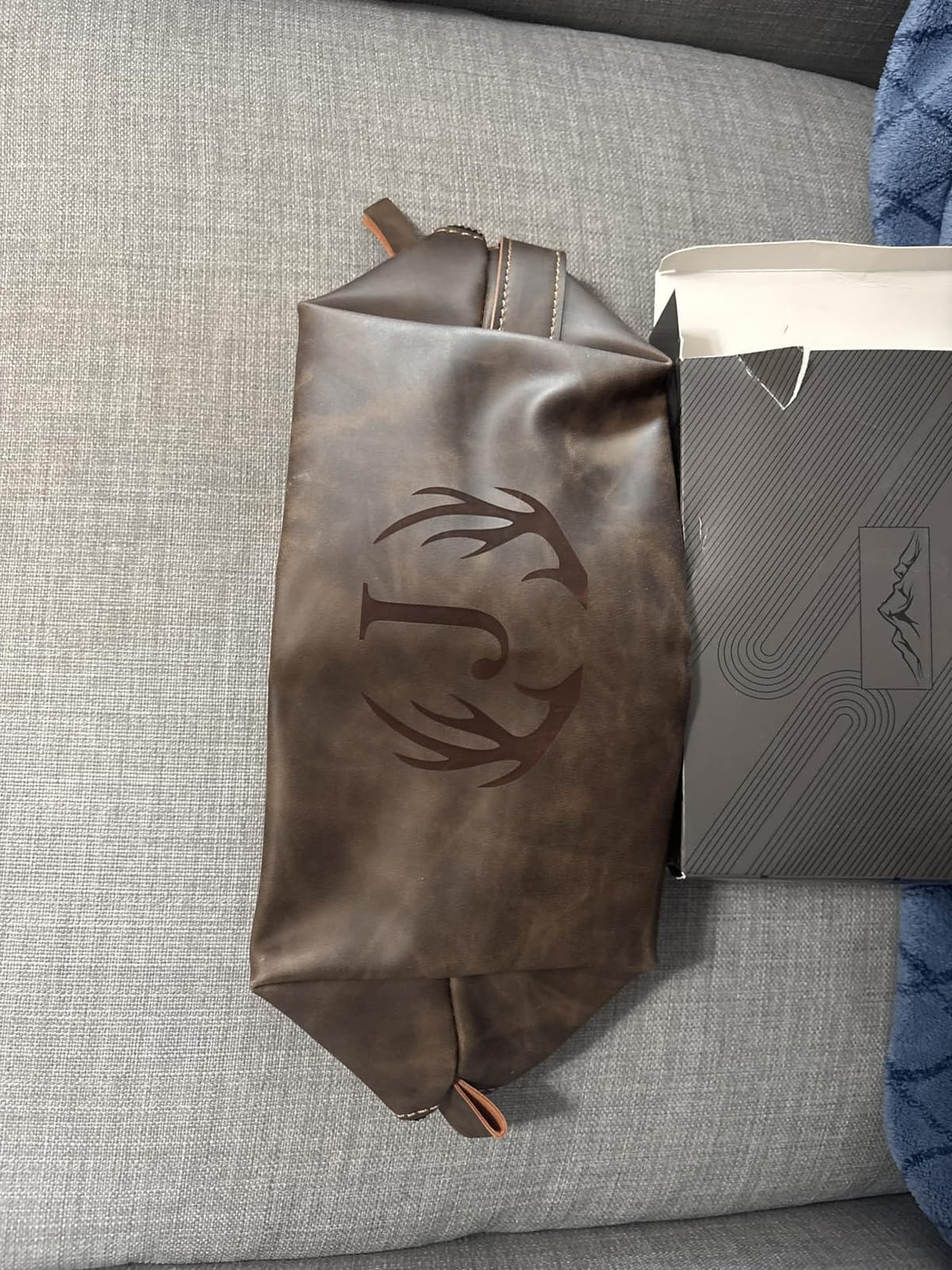 Unique Graduation Gifts Mens Travel Toiletry Bag for Him | PU Leather Waterproof Shaving Bag, Graduation Retirement Gifts for Him, Travel Essentials, College Graduates, Dark Brown S customer photo 2
