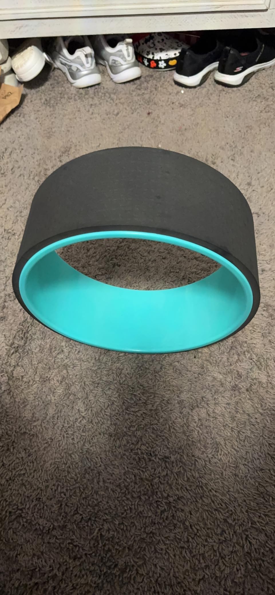 Cork Roller, Yoga Wheel, Upgraded Back Wheels for Pain Relief & Stretching | Strongest Back Roller for Deep Tissue Massage, Improving Yoga Poses Backbend customer photo 1