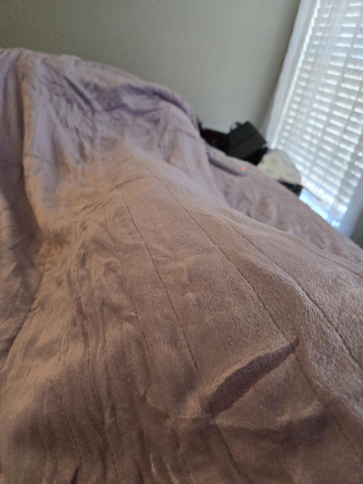 HOMLYNS Heated Throw Blanket, 5 Heat Settings & 3 Hours Timer, Purple customer photo 1