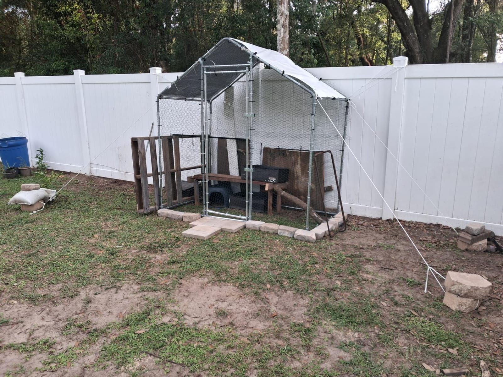 VEVOR Large Metal Chicken Coop, 19.7x9.8x6.5ft Walk-in Chicken Runs for Yard with Cover, Spire Roof Hen House with Security Lock for Outdoor and Backyard, Farm, Duck Rabbit Cage Poultry Pen customer photo 2