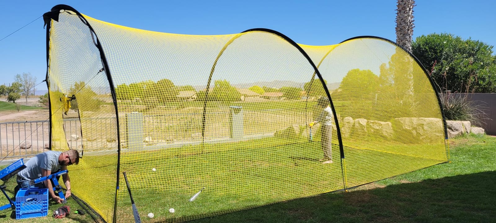 Apex Sports Portable Batting Cage 22x12x8 Ft, Baseball & Softball Net Cage customer photo 1