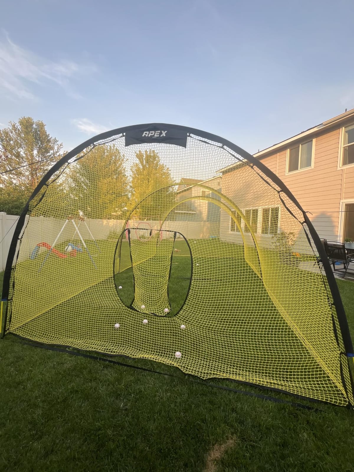 Apex Sports Portable Batting Cage 22x12x8 Ft, Baseball & Softball Net Cage customer photo 2