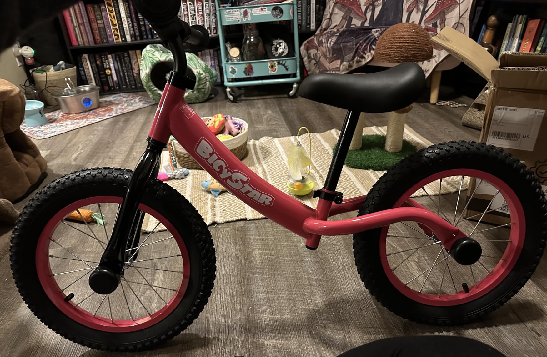bicystar 14 Inch Balance Bike for Kids 3-5 with Rubber Air Tires, Blue customer photo 1